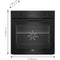 Beko BBIE17300B - Inbouwoven 72L - Hetelucht - 6 functies - Zwart