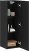 vidaXL - Wand-TV-meubel - Zwart - Eiken - 30,5x30x90 - cm - Geprocessed - Hout