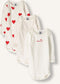 Petit Bateau - Set van 3 Rompertjes - Ribstof - Maat 80 (set van 3)