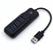 Ewent EW1138 - 4-Port USB Hub - USB 3.1 5 Gbps - Zwart