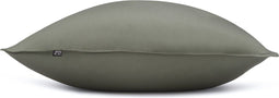 Zohome Kussensloop Satinado - Kussenhoes van 60x70 cm - Set van 2 stuks - 100% Katoen-Satijn - Groen