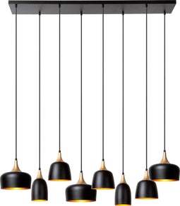 Lucide CHAYANNE - Hanglamp - 8xE14 - In hoogte verstelbaar - Zwart