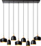 Lucide CHAYANNE - Hanglamp - 8xE14 - In hoogte verstelbaar - Zwart