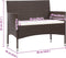 vidaXL - Tuinbank - met - kussen - poly - rattan - bruin