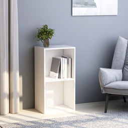 vidaXL Boekenkast met 2 schappen 40x30x76,5 cm spaanplaat wit
