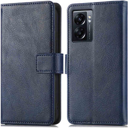 iMoshion Hoesje Geschikt voor Oppo A77 Hoesje Met Pasjeshouder - iMoshion Luxe Bookcase - Donkerblauw