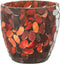 J-Line windlicht Mozaiek - glas - bordeaux - small