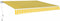 vidaXL - Luifel - handmatig - uittrekbaar - 600 - cm - geel/wit