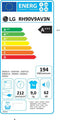 LG RH90VAV3N - Warmtepompdroger 9 kg - A+++ - Wit
