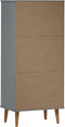 vidaXL - Boekenkast - MOLDE - 60x35x133,5 - cm - massief - grenenhout - grijs