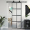 vidaXL - Schuifdeur - 76x205 - cm - gehard - glas - en - aluminium - zwart