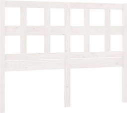 vidaXL - Hoofdbord - 155,5x4x100 - cm - massief - grenenhout - wit