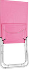 vidaXL - Strandstoelen - 2 - st - inklapbaar - stof - roze