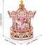 Robotime - Muziekdoos - DIY - 3D - Romantic Carousel Dream Version met LED Verlichting 23,5x17x17cm