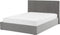 VION - Bed met opbergruimte - Grijs - 160 x 200 cm - Fluweel