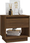 vidaXL - Nachtkastje - 45x34x44 - cm - bewerkt - hout - bruin - eikenkleur