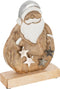 J-Line decoratie Kerstfiguren - hout - naturel - small