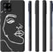 iMoshion Hoesje Geschikt voor Samsung Galaxy A42 Hoesje Siliconen - iMoshion Design hoesje - Wit / Zwart / Line Art Woman White
