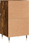 vidaXL - Dressoir - 40x35x70 - cm - bewerkt - hout - gerookt - eikenkleurig