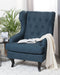 ALTA - Chesterfield fauteuil - Blauw - Polyester