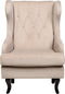 ALTA - Chesterfield fauteuil - Beige - Fluweel