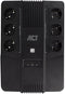 ACT Line Interactive UPS 600 VA - UPS met 6 stopcontacten en geluidsalarm - 360W vermogen