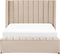 NOYERS - Bed met opbergruimte - Beige - 140 x 200 cm - Fluweel