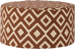 Ian AW poef dia. 80x42 cm argyle terra