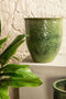 PTMD Tressie Green Glazed Ceramic Pot Border TextureSV3