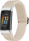 imoshion Elastisch nylon bandje - Geschikt voor Fitbit Charge 5, Charge 6 - Beige - One Size