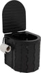 Bo-Camp - Draagbaar Toilet - Opvouwbaar met Toiletrolhouder - Antraciet