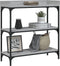 vidaXL - Wandtafel - met - schappen - 75x30x80 - cm - grijs - sonoma - eikenkleurig
