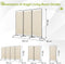 Angel Living Kamerscherm - 3 Panelen - 243 x 180 cm - Inklapbaar - Beige (3 panelen)