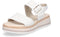 Gabor Dames Sandalen - Platte sandalen - Modische sandaal op meegekleurde zool - Wit
