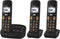 Panasonic KX-TGU133EXB - DECT telefoon - 3 handsets grote toetsen antwoordapparaat zwart (3 stuks)
