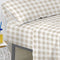 Verstelbaar onderlaken HappyFriday Basic Kids Beige 90 x 200 x 32 cm Vichy