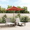 vidaXL - Parasol - met - houten - paal - 198x198x231 - cm - terracottakleurig