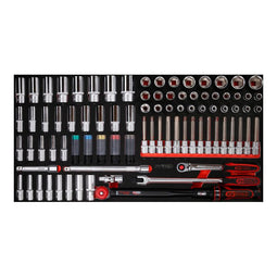 SCS 1/2 Module de douilles, 86 pcs, modules systme 1.1/3 KS Tools