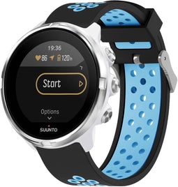 imoshion Siliconen sport bandje - Universeel 24 mm aansluiting - Zwart/Blauw
