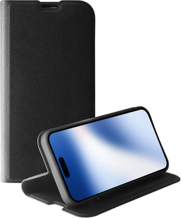 Vivanco iPhone 15 - Flip cover - Schokbestendig RFID-bestendig - Zwart