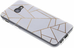 Hoesje Geschikt voor Samsung Galaxy A5 (2017) Hoesje Siliconen - Design Backcover siliconen - Wit / White Graphic
