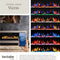 tectake® Luci - Wandhaard - Elektrische Haard - 900W & 1800W - Afstandsbediening & App - Thermostaat - 3D Vlammen - Timer