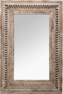 PTMD jali grijs spiegel mango hout rechthoekig