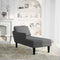 vidaXL - Chaise - longue - met - kussen - corduroy - stof - donkergrijs