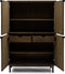 Riviera Maison Kast Bruin, Opbergkast, met deuren en planken, 2 lades - Mac Arthur Park Cabinet - Hout, ijzer - (LxBxH) 45x105x151