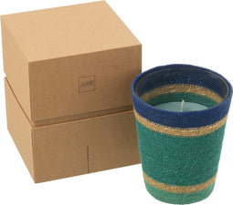 J-Line Geurkaars Mand Wax Azuur Large - 75 Uur