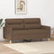 vidaXL - Tweezitsbank - 140 - cm - stof - bruin