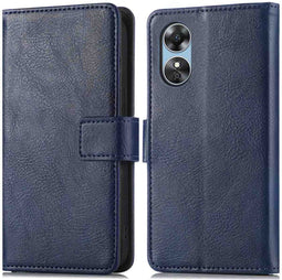 iMoshion Hoesje Geschikt voor Oppo A17 Hoesje Met Pasjeshouder - iMoshion Luxe Bookcase - Donkerblauw