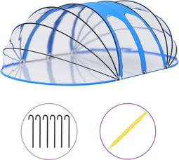vidaXL - Zwembadkoepel - ovaal - 620x410x210 - cm