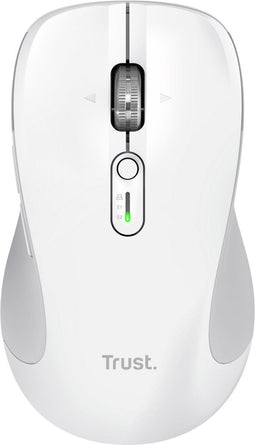 Trust Ferro - Draadloze muis - Hyperwheel muis met Bluetooth en 2.4G USB-A - Wit
